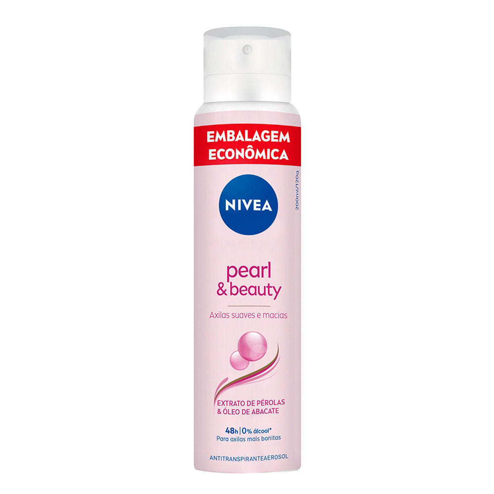Desodorante Antitranspirante Aerosol Nivea Pearl & Beauty 200ml - Beauty