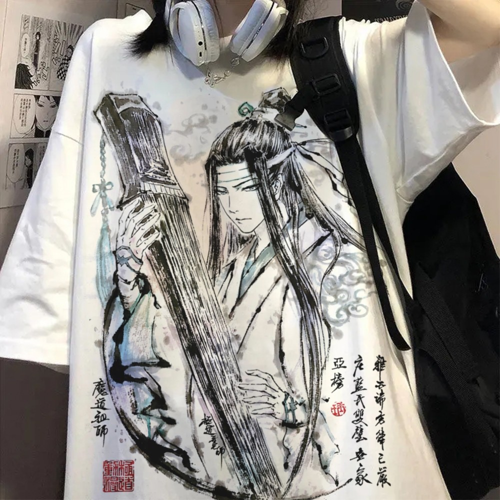 Camiseta Branca Anime Mo Dao Zu Shi Yaoi Os indomaveis the untamed 25 25 26