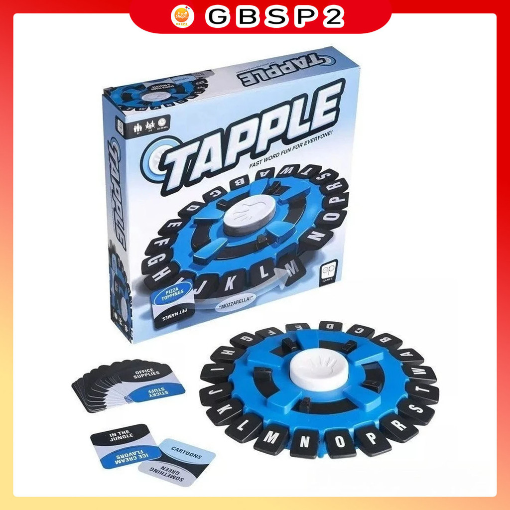 Crianças Jogo De Alfabeto Louco Usaopoly Tapple Jogo De Tabuleiro De Palavras | Rápido Paced Versão portuguesa