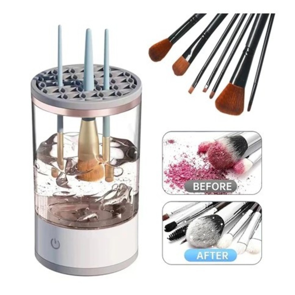 Limpador Elétrico de Pincel 3 em 1 USB – Lava e Seca Rápido com Rotação Automática e Alta Eficiência em Oferta na Shopee