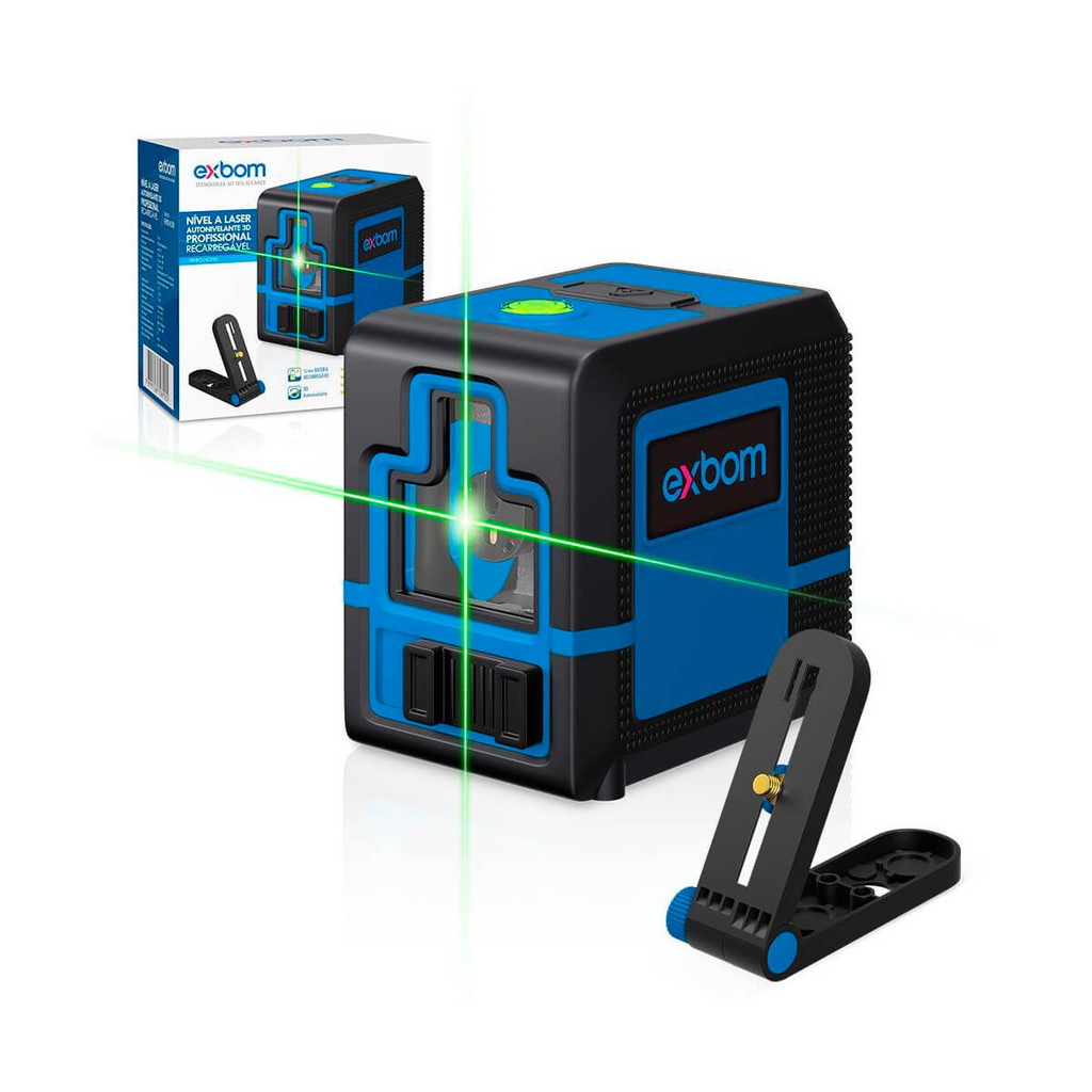 Nível a Laser 3D Autonivelante 2 linhas 360 Pedreiro Prumo