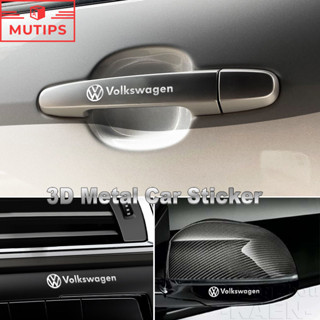 VW Volkswagen 3D Metal Adesivo De Carro Logotipo Do Interior Emblema Adesivos Espelho Retrovisor Decoração De Janela Par em Oferta na Shopee