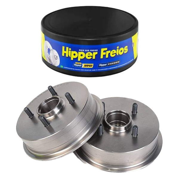 Par Tambor Freio Traseiro Ford FIESTA 1994 a 2005 Hipper Freios em Oferta na Shopee