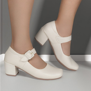 Sapatos de Salto Mary Jane Lolita Confortável Sapatos Francês Minimalista Macerata Ref: 170 em Oferta na Shopee