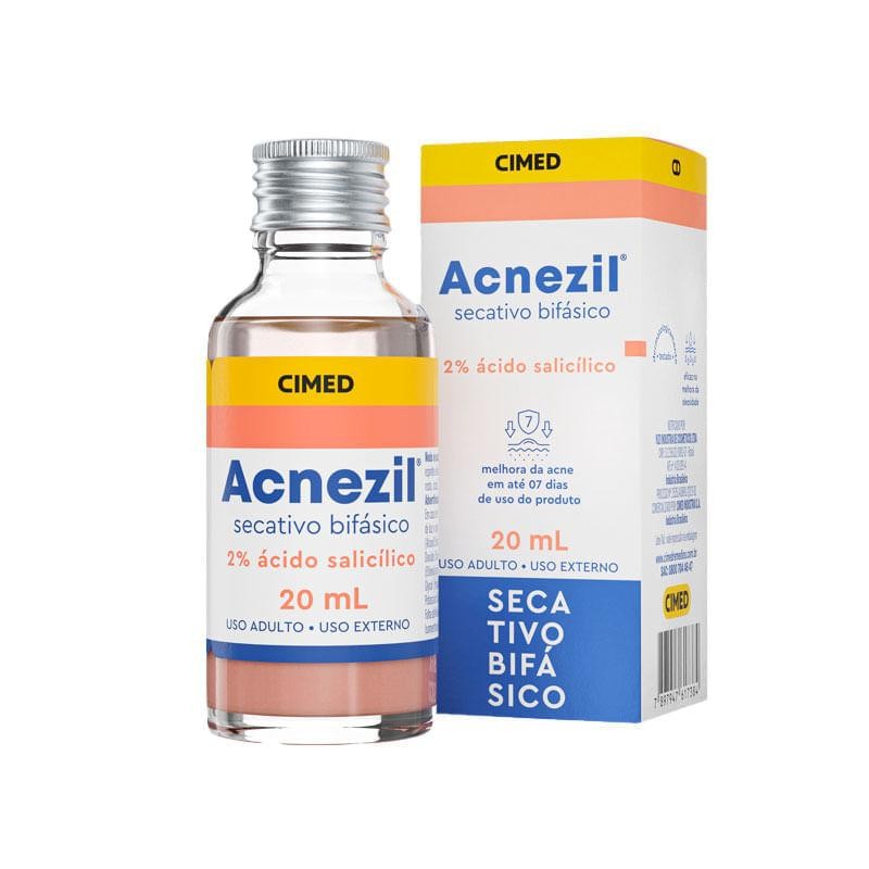 Secativo Bifásico Acnezil 20ml em Oferta na Shopee