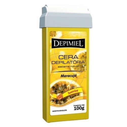 Refil Cera Depilatória Roll-On Maracujá 100g - Depimiel Suaviza a Pele