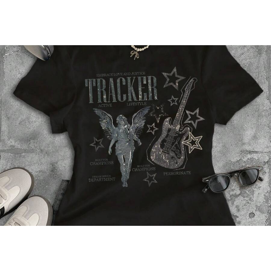 Camiseta 100% Algodão Básica Feminina Fada Gótica Punk Lançamento 2025 Envio Rápido em Oferta na Shopee