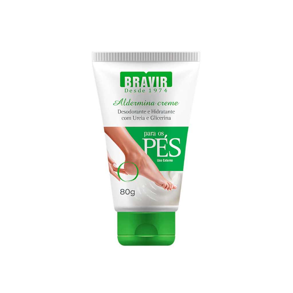 Aldermina Bravir Creme Desodorante e Hidratante para os Pés 80g - Beauty