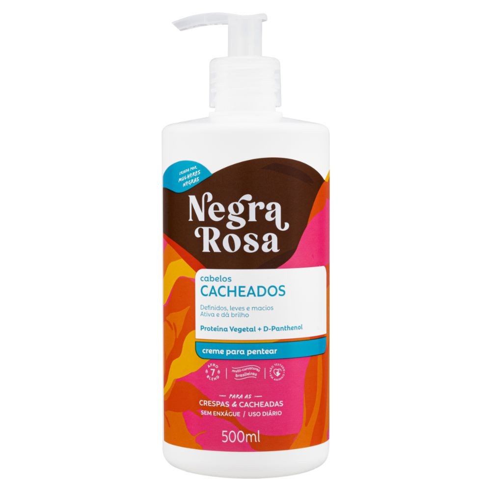 Creme para Pentear Negra Rosa Cabelos Cacheados 500ml - Beauty