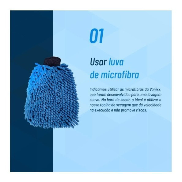 Detalhes do Luva Lavagem De Microfibra Dupla Ação Remove Insetos Vonixx