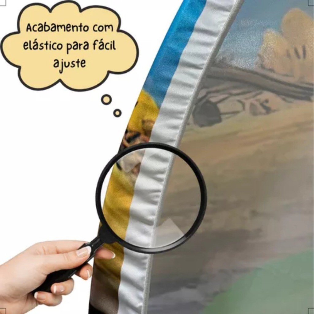 Painel Redondo em tecido sublimado 1,50  Bento e Toto