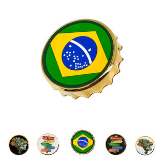Imã Souvenir Abridor de Garrafa Turística Bandeira do Brasil