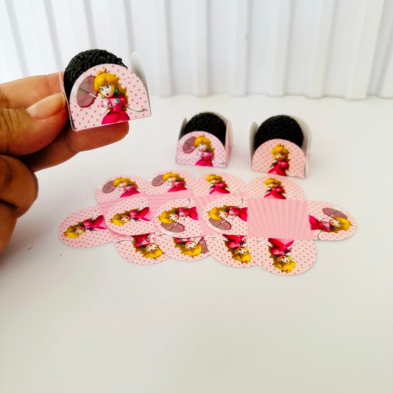 Forminha de Doces Princesa Peach Mário Personalizada no Tema /Lembrancinha de Festa /Aniversário