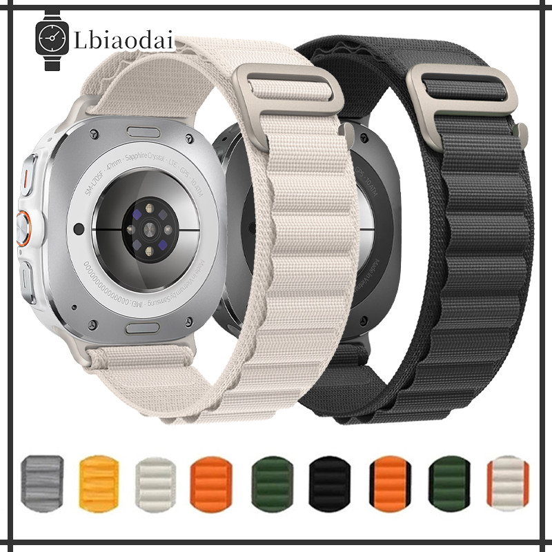 Pulseira Nailon Para Relógio Smartwatch Samsung Galaxy Watch Ultra 47mm Strap Alpine Loop Macia Para Samsung Watch Ultra