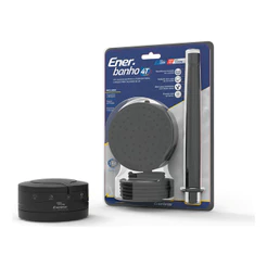 Chuveiro Preto 4 Temperaturas Ducha 6800w Com Braço 220v