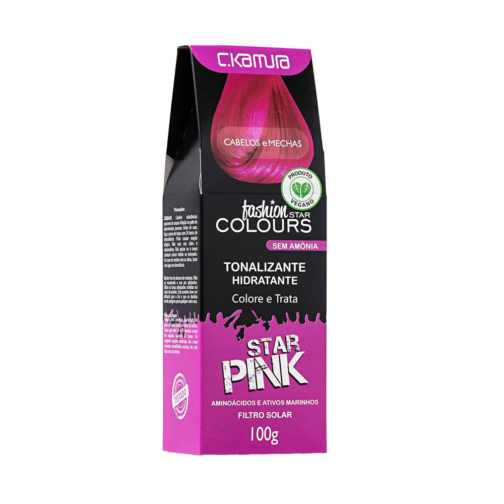 Tonalizante C.Kamura Color Intense Star Pink Brilho Intenso 100g em Oferta na Shopee