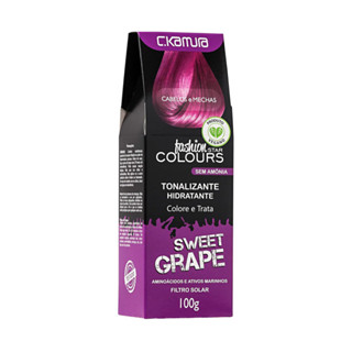 Tonalizante C.Kamura Color Intense Sweet Grape Banho De Brilho 100g em Oferta na Shopee