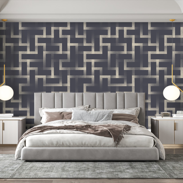 Papel de Parede Adesivo Lavável - 3m x 50cm - Design Geométrico Moderno