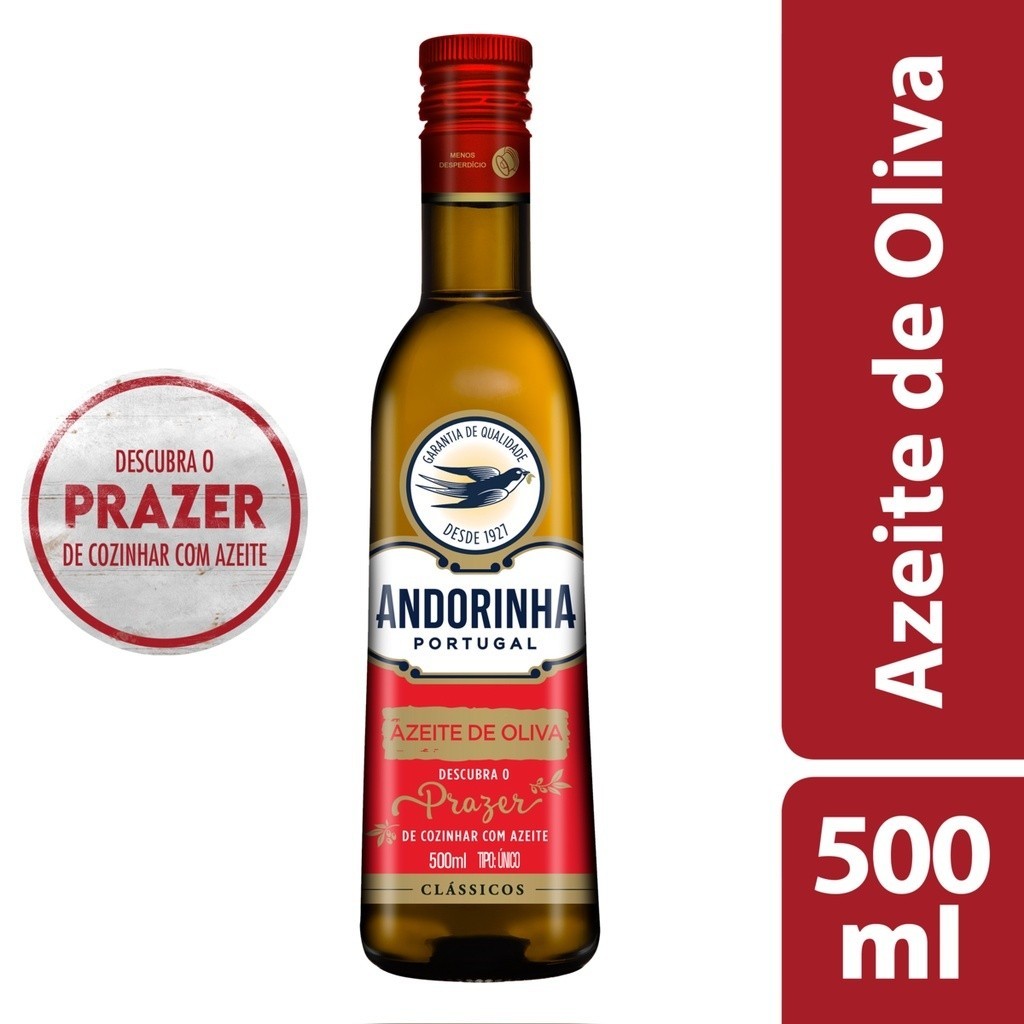 Azeite De Oliva Tipo Único Portugal Vidro - 500ml Andorinha em Oferta na Shopee