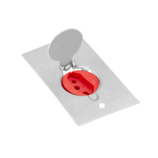 Conjunto Placa Piso 4x2 Tomada Alumínio + Tomada 20a/10a Stamplac cores