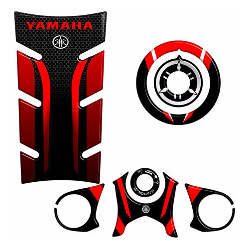 Adesivo Protetor Tanque Bocal Mesa Fazer Factor Ybr Vermelho