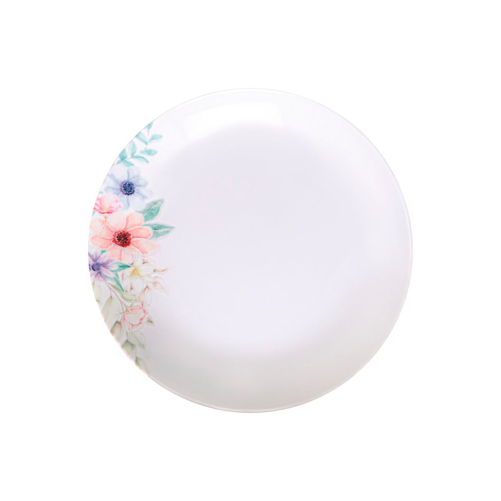 Prato Fundo Floratta 22cm Porcelana Decorada Detalhes Florais Ideal Jantares Refeições Tramontina