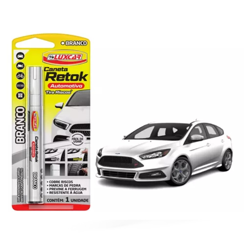 Caneta Tira Riscos Carro Branco Luxcar Retok Cobre Arranhão  Automotivo Previne Ferrugem Resistente a Água em Oferta na Shopee