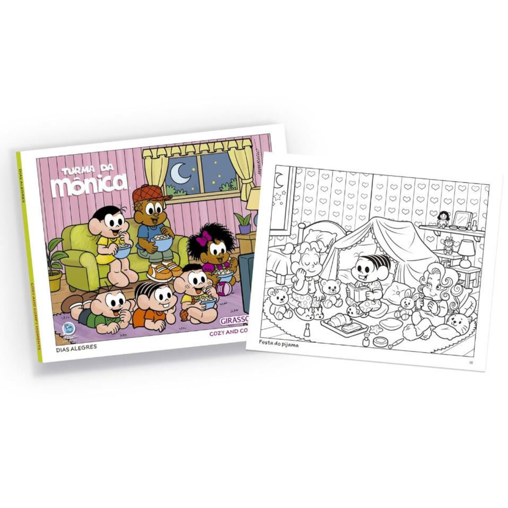 TURMA DA MÔNICA  DIAS ALEGRES COZY AND COMFY MOMENTS  LIVRO DE COLORIR em Oferta na Shopee
