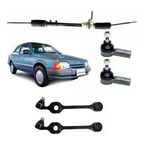Caixa Direção+ 2 Braço Oscilante+ 2 Terminal Escort Hobby 95