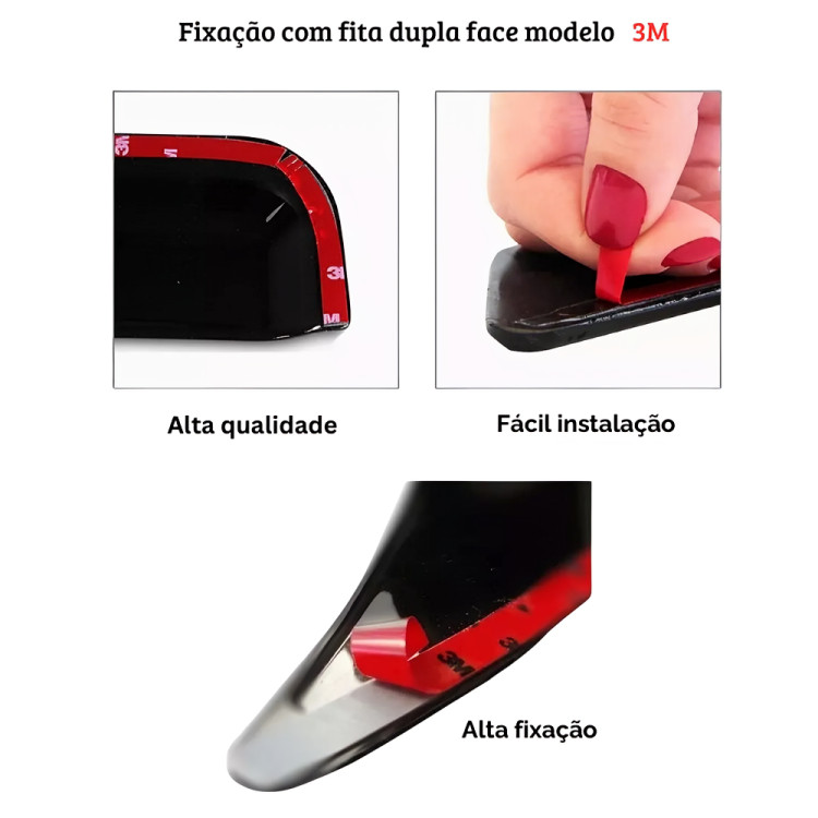 Detalhes do Jogo Calha de Chuva Defletor Onix Prisma 2012 2013 2014 2015 2016 2017 2018 2019