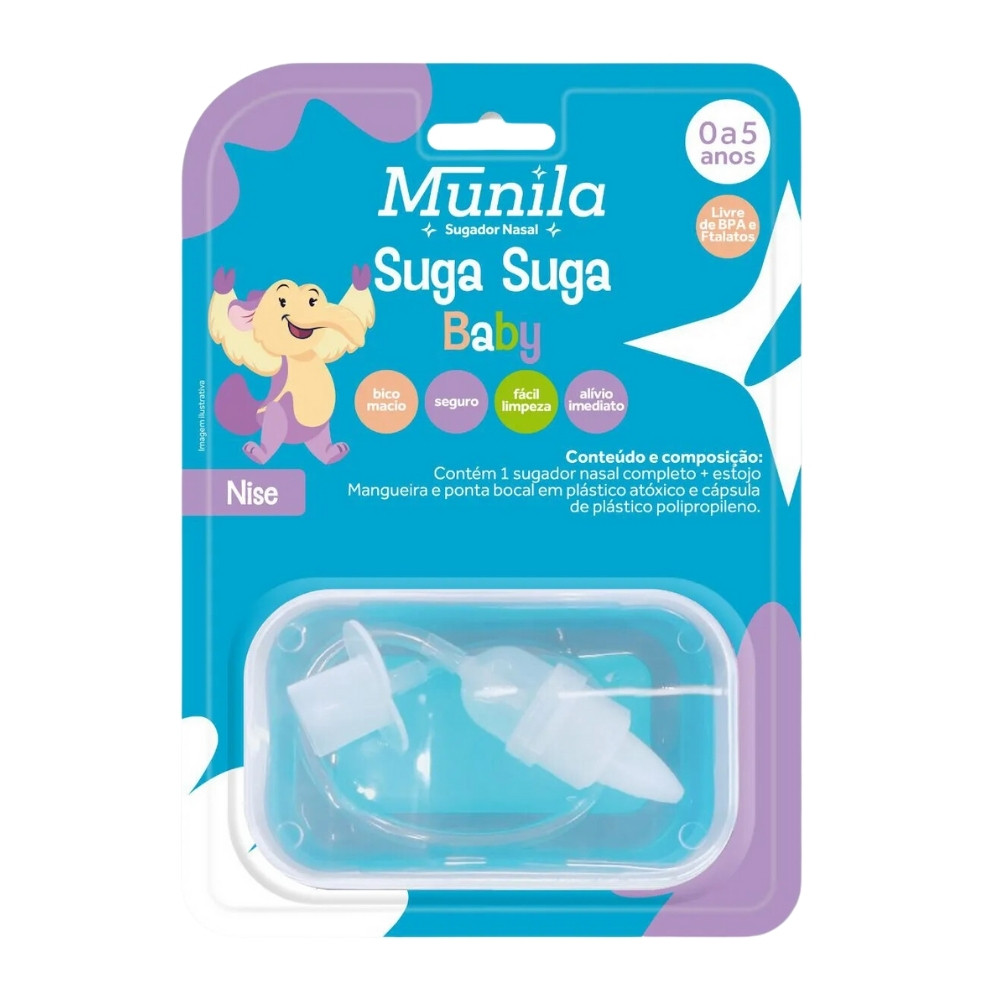 Sugador Lavagem Nasal Estojo Mangueira Bebê Infantil Munila