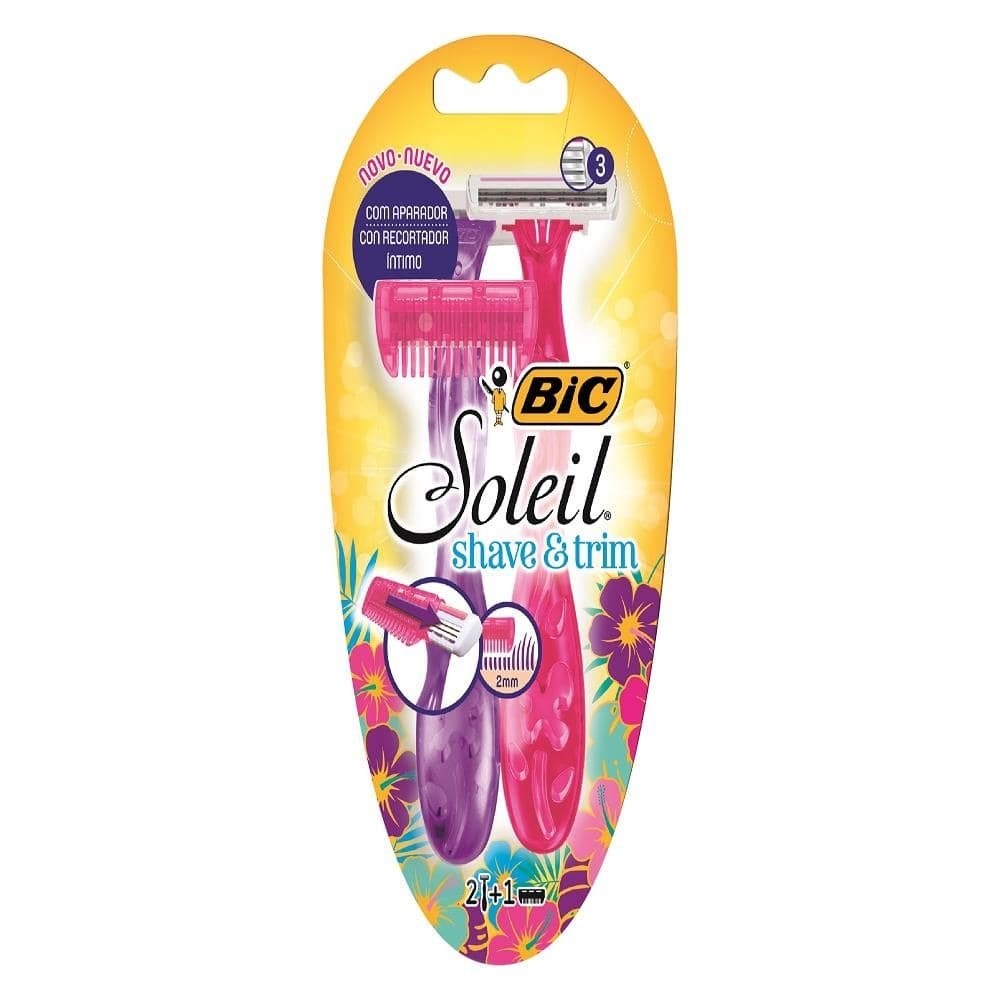 Aparelho de Depilação Bic Soleil Trimmer - Embalagem com 2 Unidades em Oferta na Shopee