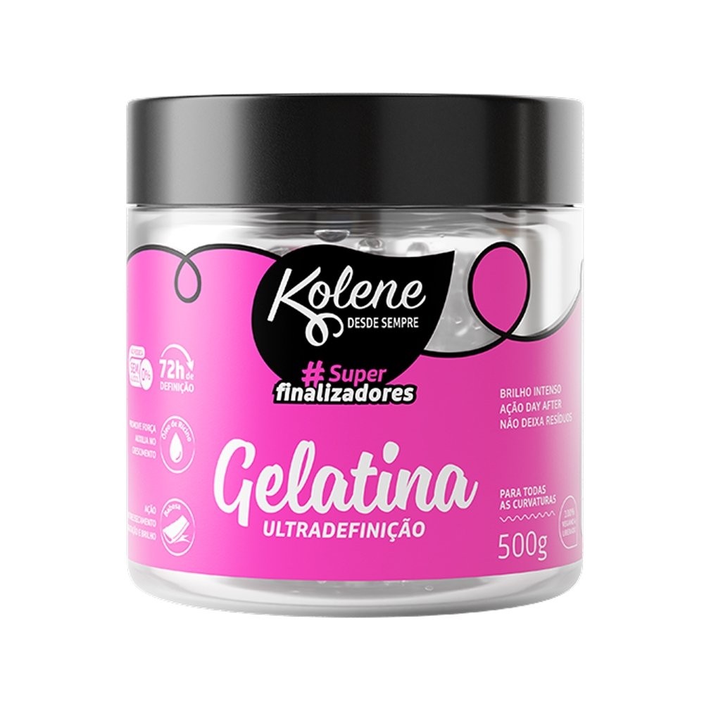 Gelatina Capilar Kolene Super Finalizador Rosa 500G