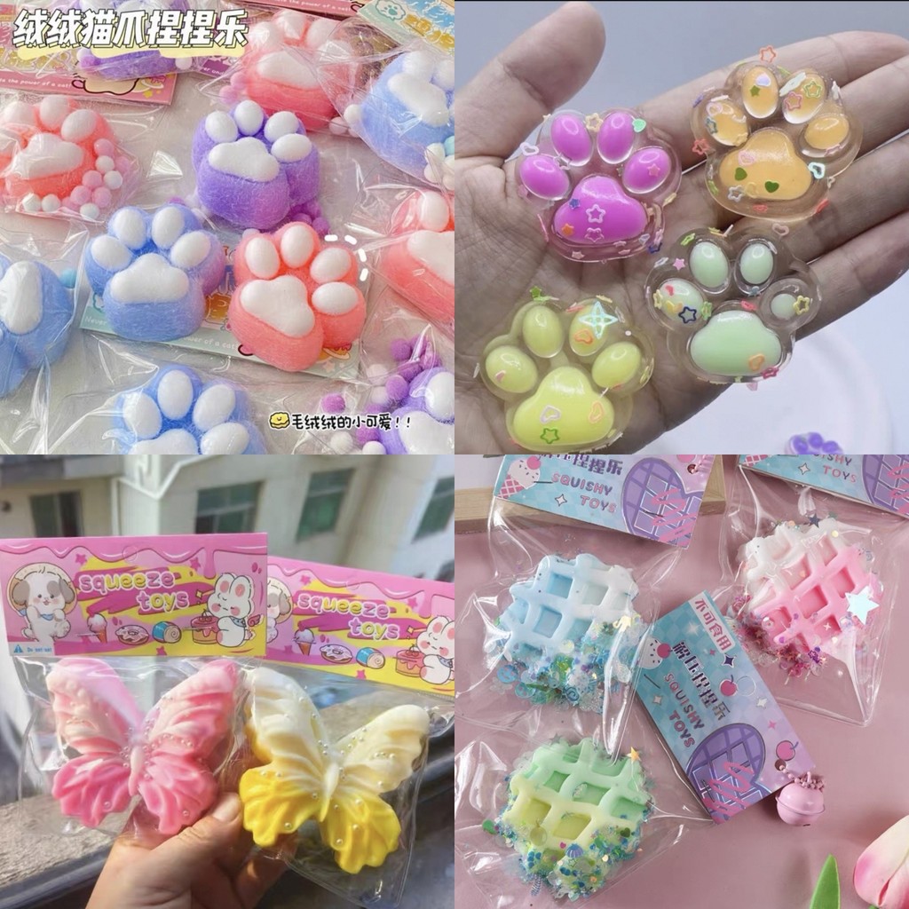 Squishy Brinquedo Alívio VARIOS MODELOS Estresse Apertar Bichinho Macio Brinquedo Anti Stress TabaSquishy