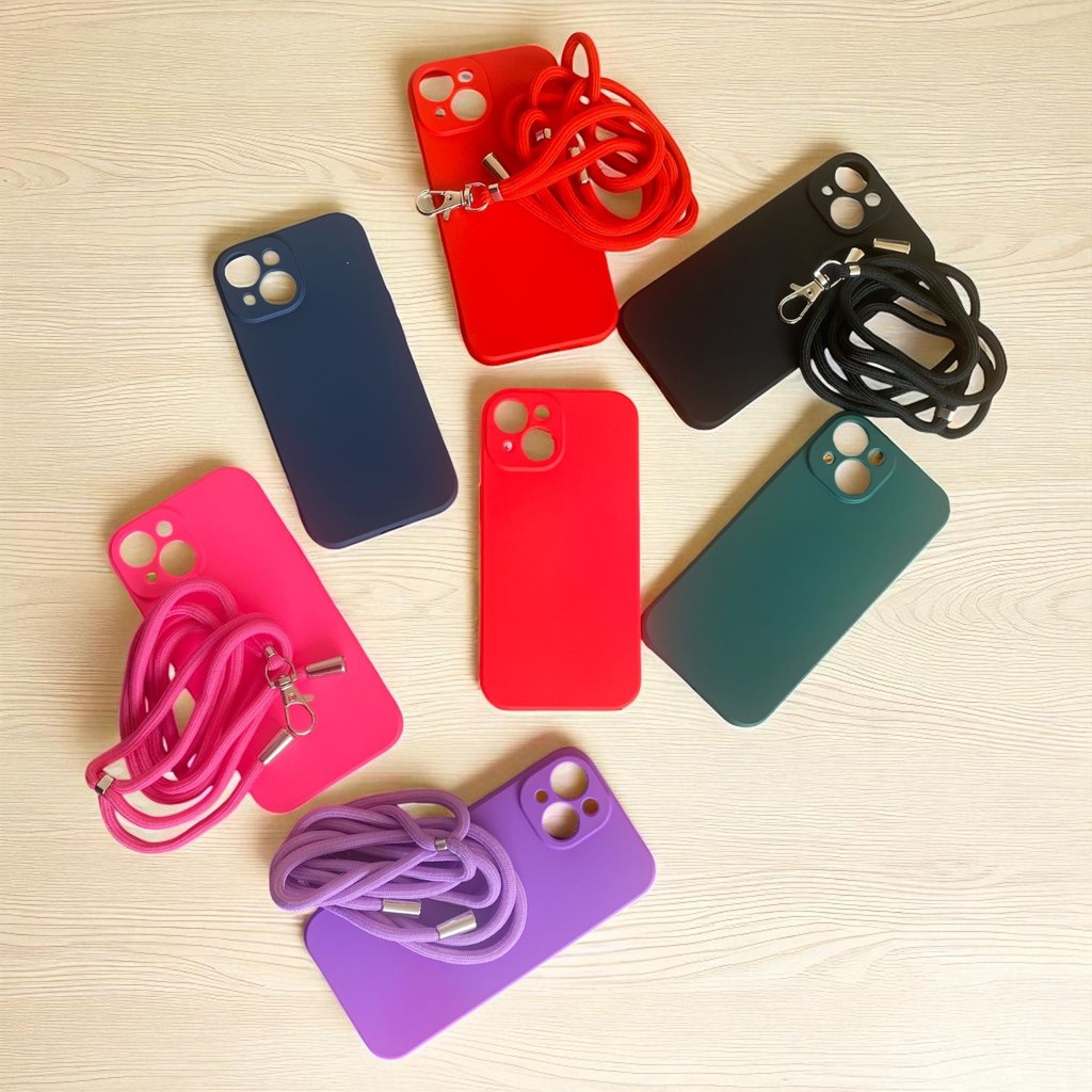 Capa de Celular com Cordão para iPhone 11 a 16 pro Max Colorido | Proteção + Estilo Pronta Entrega em Oferta na Shopee