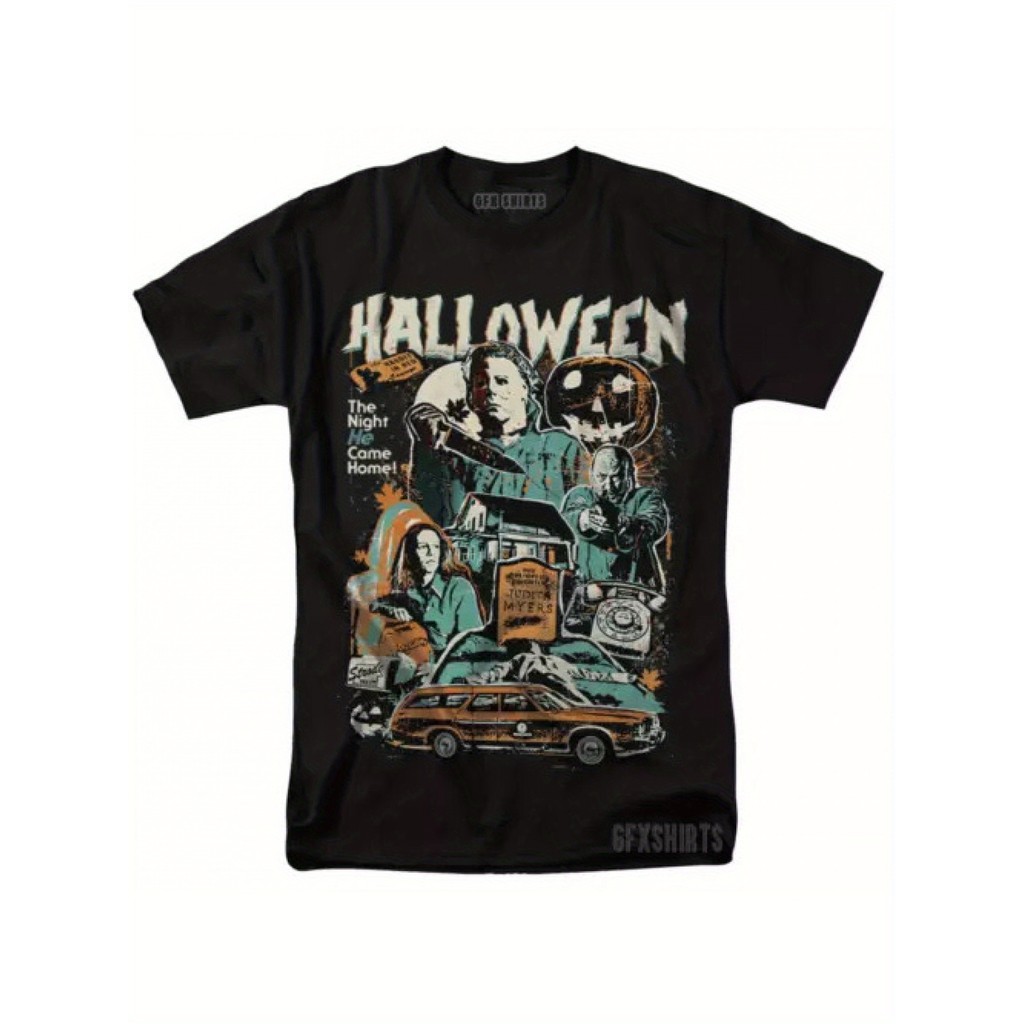 Camiseta Unissex Camiseta Masculina Streetwear Oversized Vintage 90 Michael Myers Unissex 100% Algodão Promoção Envio Im