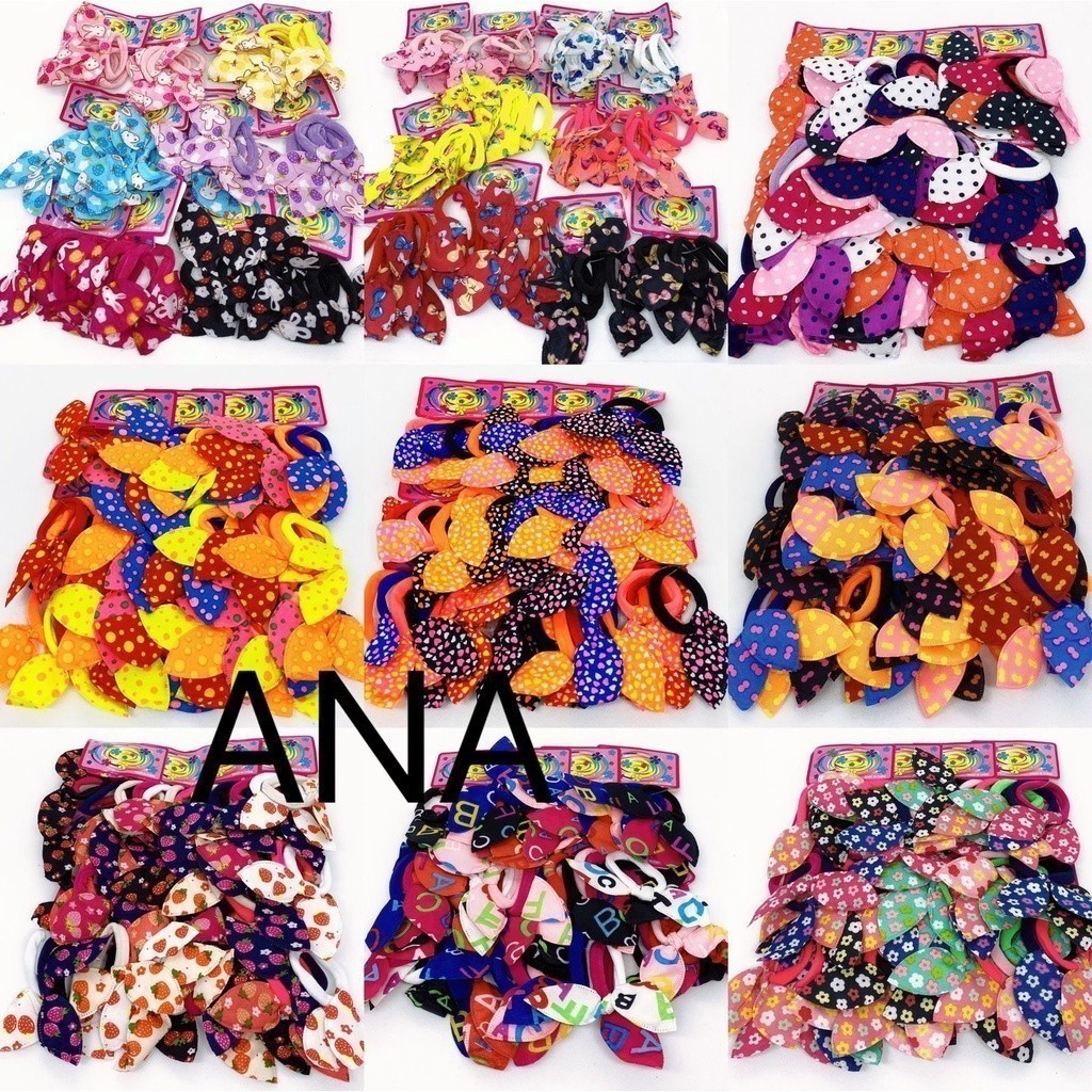 Rabicó Pra Cabelo Meia De Seda Com Enfeite com 48 Peças orelhas de coelho-GUI ANA em Oferta na Shopee