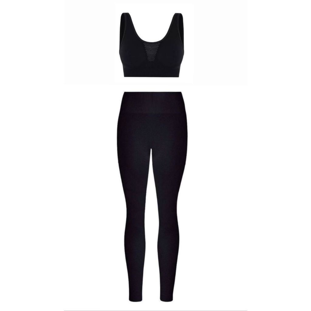 Kit Calça Legging Lupo + Top Attack Sport Feminina Seamless Basic 71756