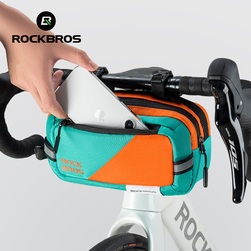 Saco De Bicicleta ROCKBROS Com Guidão Pintura Colorida Frontal Refletivo Portátil Ombro Conveniente 2.5L Capacidade Equipamento De Ciclismo em Oferta na Shopee