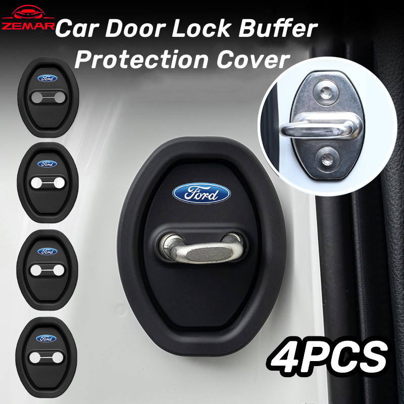 4Pcs Ford Silicone Proteção Da Fechadura Porta Do Carro Amortecedor Universal Silent Accessories for Ranger Ka Focus mk2 Novo Fiesta Fusion Ecosport Edge Territory