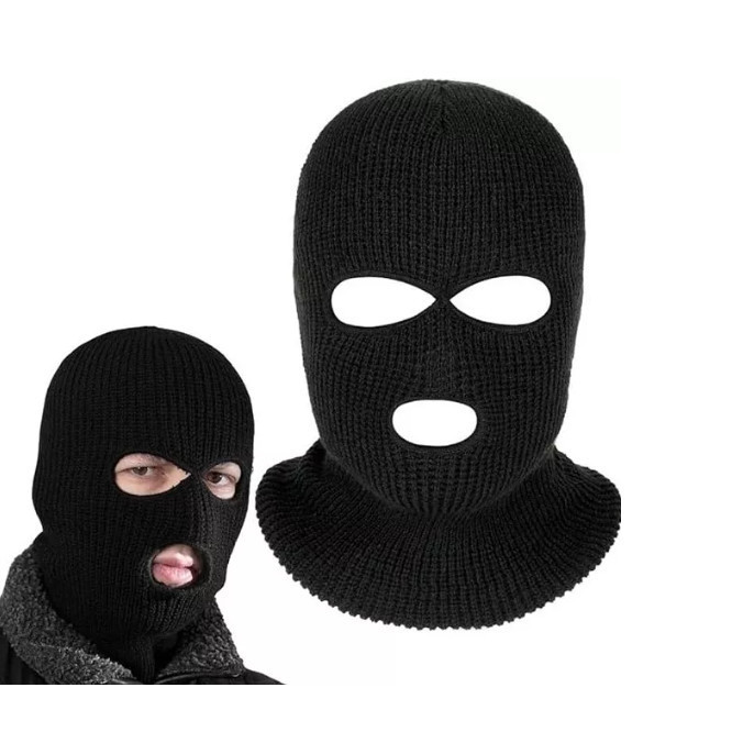 Kit 02un Máscara Balaclava De Inverno 3 Furos Para Esportes