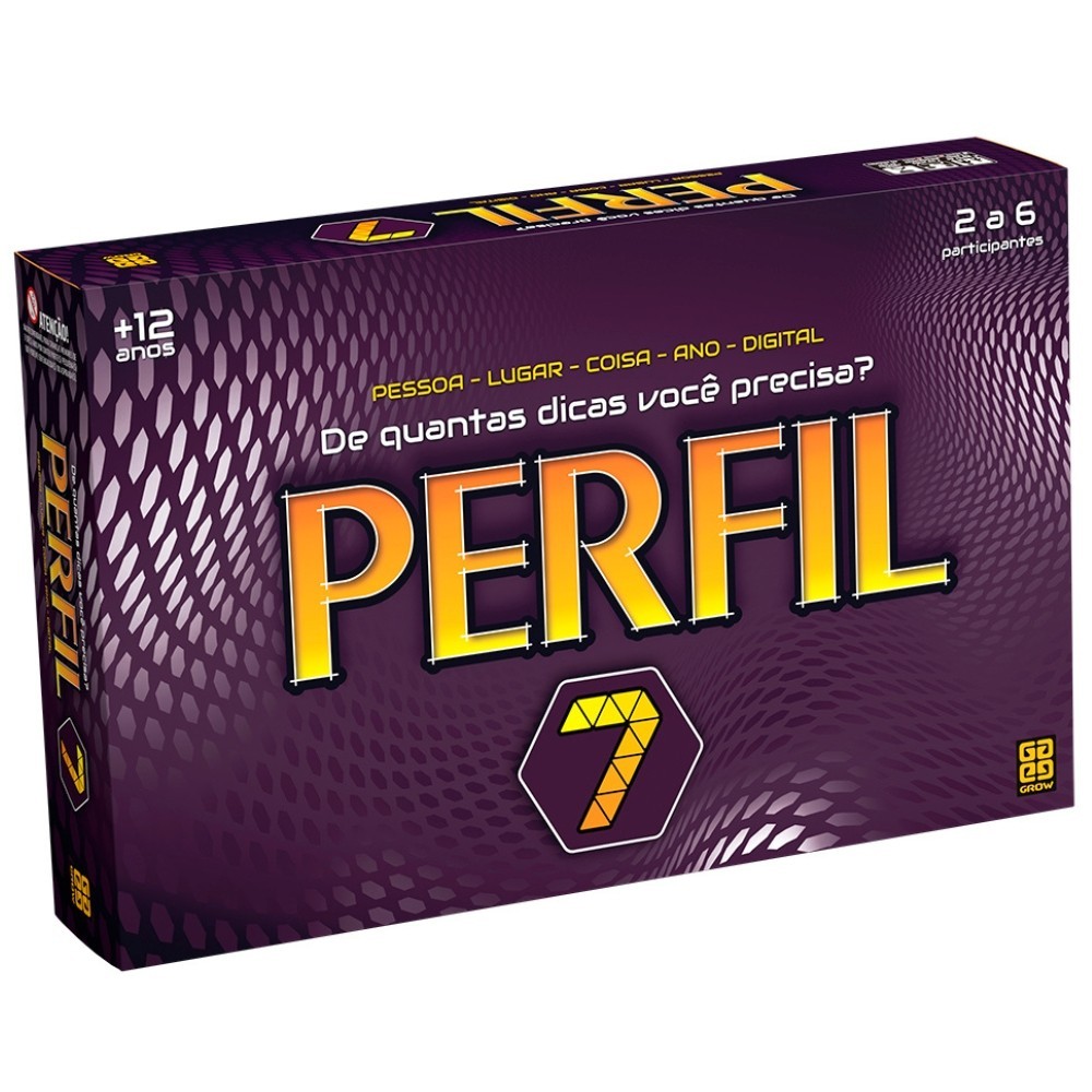 JOGO DE TABULEIRO PERFIL 7 GROW 350 CARTAS BRINQUEDO DE MESA DICA PERGUNTA FAMÍLIA DIVERSÃO DIDÁTICO em Oferta na Shopee