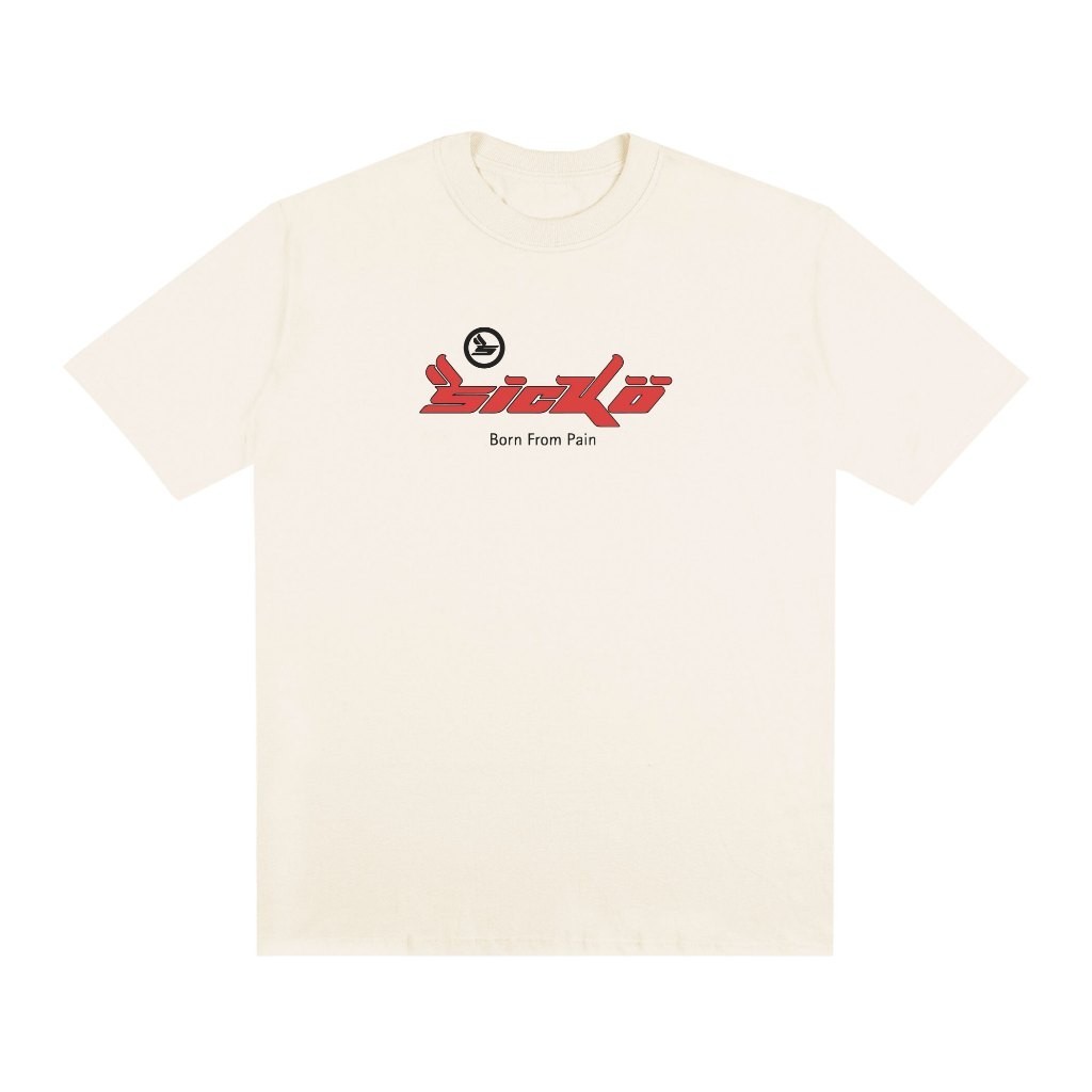 Camiseta Estampada Sicko Born Manga Curta Cores Diversas 100% Algodão Unissex Liquidação