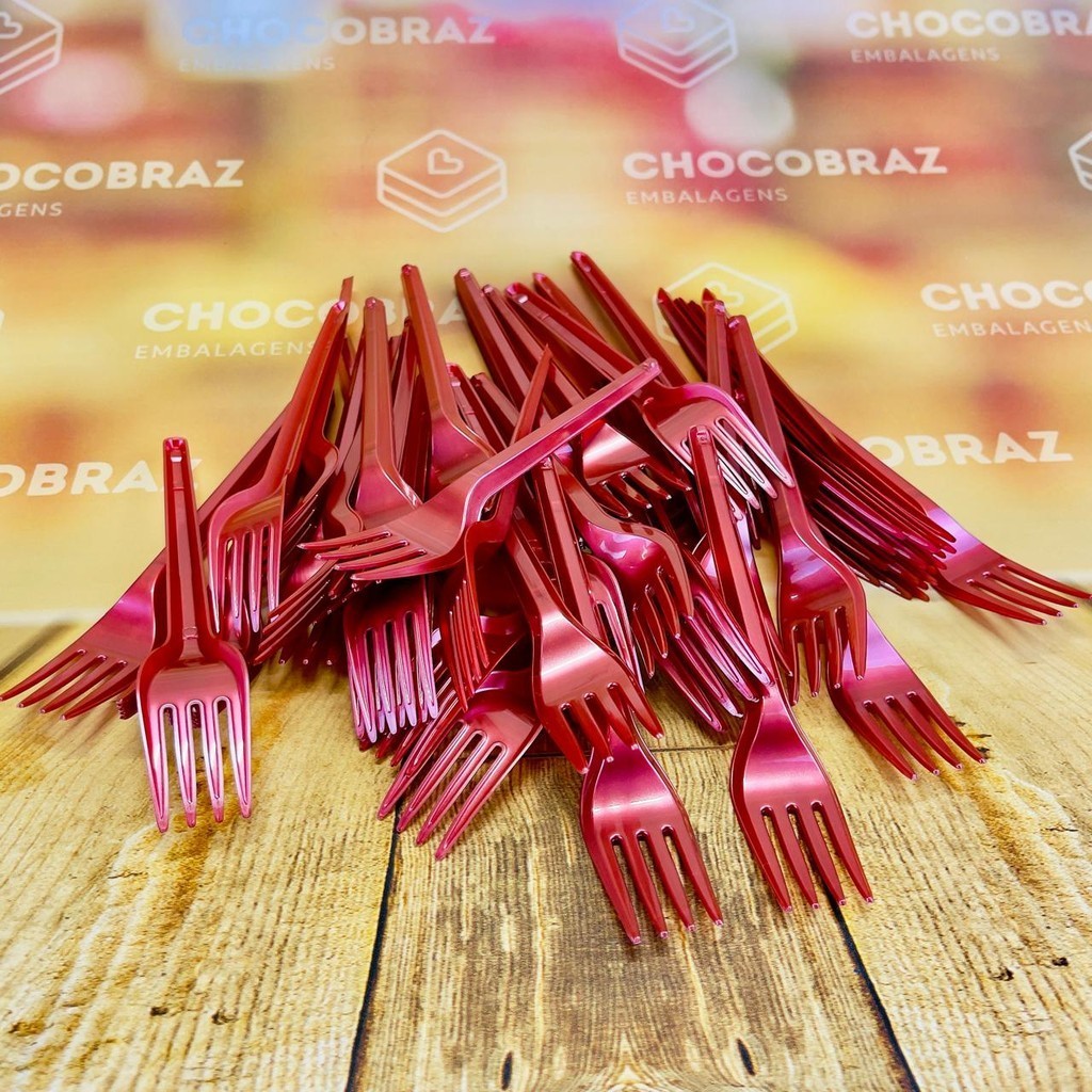 50~250 GARFO SOBREMESA PS VERMELHO PEROLADO BELLO FESTAS em Oferta na Shopee