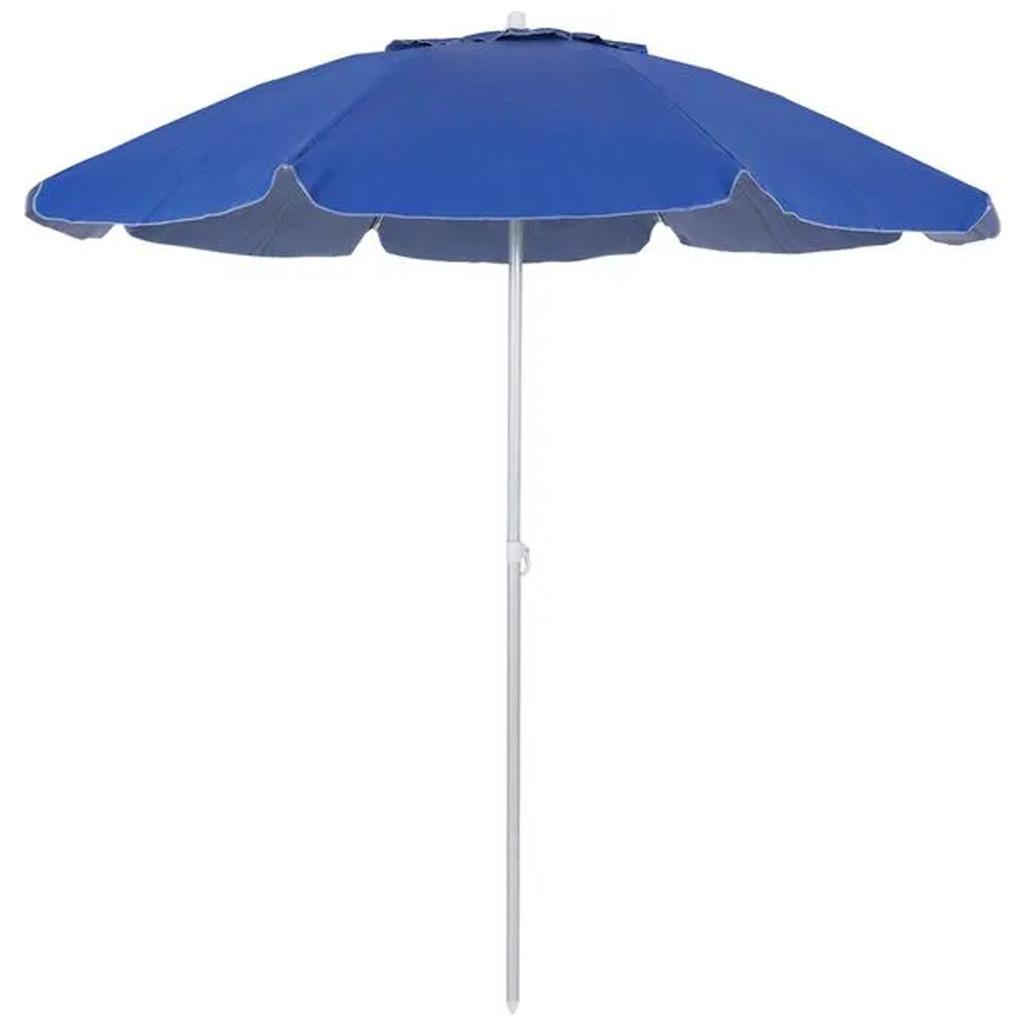 Guarda-Sol em Bagum Haste de Alumínio 2 metros Praia Camping Piscina Azul 10602 Belfix Bel Bel lazer