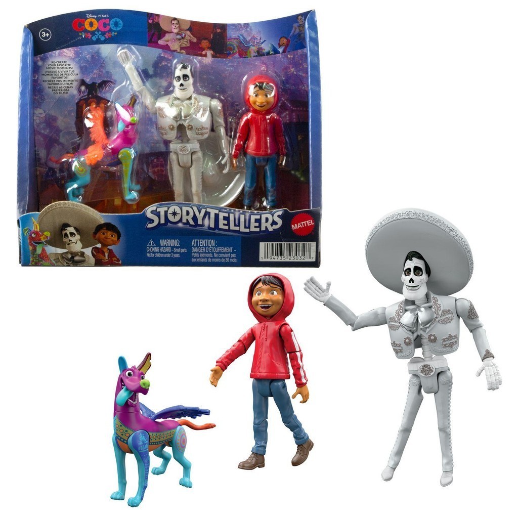 Disney Pixar Storytellers Coco Pacote com 3 - Mattel em Oferta na Shopee