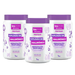 Creme de Pentear para Cachos Explosão de Hialurônico 1Kg bn.Cachos (3 itens)