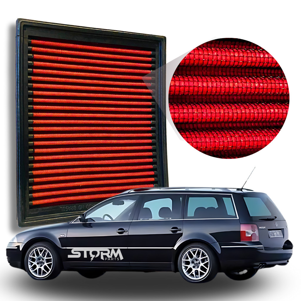Filtro de Ar Esportivo Volkswagen Passat Variant  motor 1.8 Turbo Ano 1998 A 2005 1.8T Lavável