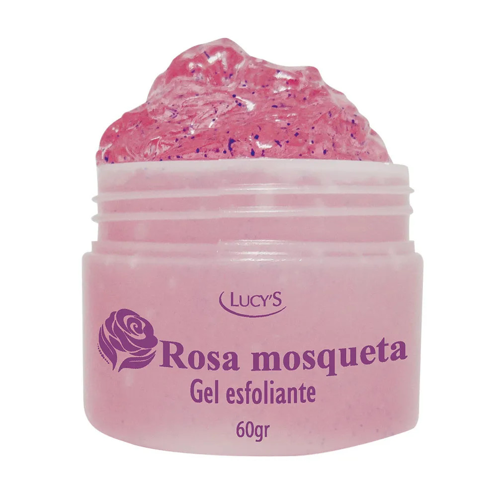 Gel Esfoliante Facial Rosa Mosqueta -  Retira as Células Mortas E As Impurezas Mais Profundas 60g - Lucys