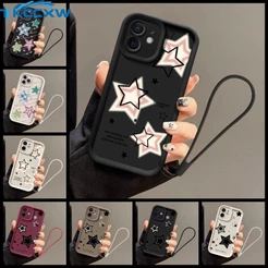 Capa Celular+Lanyard Fantasia Linha Céu Estrelado Casal Para Motorola G14 G10 G20 G30 G22 G53 G34 G24Power G04 G04S E13